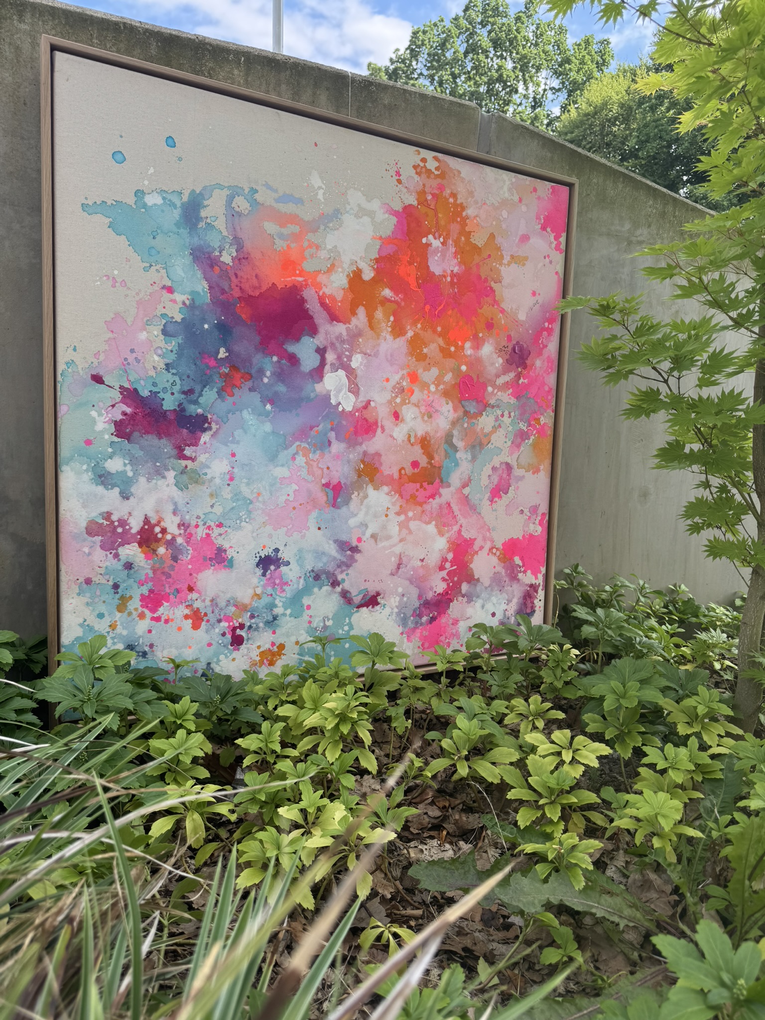 Neonrauschen - Augenblick, 2026, Acryl auf roher Baumwollleinwand, Ansicht 5